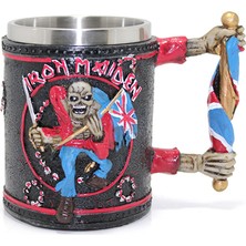 Hediyesahibi  Iron Maiden Polyester Kaplı Metal Kupa Bardak