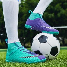 Leipae Tf Artı Boyutu 32-46 Futbol Ayakkabıları Kramponlar Çim Eğitimi Ultra Hafif Ayak Bileği Çim Futbolu (Yurt Dışından)