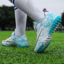 Leipae Çocuklar Futbol Kramponları Tf Ayak Bileği Çim Futbol Erkek Kız Antrenman Ayakkabıları Ultralight Su Geçirmez (Yurt Dışından)