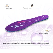 Blue Gel Tabanlık - Memory Foam, Günlük Ayakkabılar İçin Darbe Emici Yumuşak Ayakkabı İç Tabanı