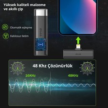 Idiskk M-4.0-Klt Kompakt Kablosuz Iphone Yaka Mikrofonu