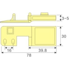 Canex Cam Menteşe Çıt Çıt 30MM