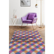 Homshtag Birlikte Bu Gün Ve Yarınlara Geometrik Desenli Halı Çok Renkli Salon Halısı Modern Halı
