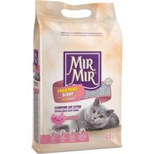 Mırmır Bebek Pudrası Kokulu Kalın Taneli Topaklaşan Kedi Kumu 2 x 10 L