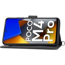 Lr Joyful Xiaomi Poco M4 Pro 4G İçin Çoklu Kart Yuvası Telefon Kasası, Baskılı Çiçekler Pu Deri Stand Cilt Touch Anti-Çizelge Telefon Kapağı Bilek Kayışı ve Omuz Kayışı (Yurt Dışından)