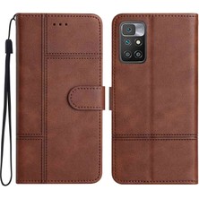 Lr Joyful Xiaomi Redmi İçin 10 2022 4G Cowhide Doku Iş Stili Pu Deri Flip Kapak Cüzdan Stand Anti-Çizelge Telefon Kılıfı (Yurt Dışından)