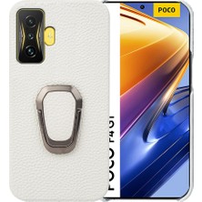 Lr Joyful Xiaomi İçin Poco F4 Gt / Redmi K50 Gaming 5G Orijinal Deri Kaplamalı Pc Koruyucu Telefon Kılıf Yüzüğü Kickstand Şok Geçirmez Arka Kapak (Yurt Dışından)