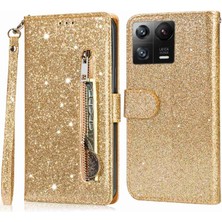 Lr Joyful Xiaomi 13 Pro 5G Fermuar Pocket Glittery Pealins Telefon Kapağı Tam Koruma Pu Deri Cüzdan Stand Kılıfı (Yurt Dışından)