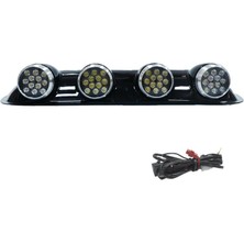 Drs Tuning Space Offroad Sis Lambasi 12X4 LED Yuvarlak Siyah /LASS243
