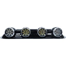 Drs Tuning Space Offroad Sis Lambasi 12X4 LED Yuvarlak Siyah /LASS243