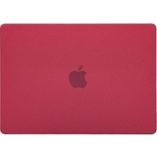 Techmaster MacBook Air M1 A2337 A2179 A1932 Karbon Fiber Görünümlü Kılıf Kapak Koruma