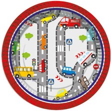 Alya Süs Tabak Trafik 23 cm 8 Adet