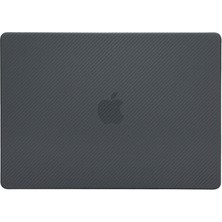 Techmaster MacBook Air M1 A2337 A2179 A1932 Karbon Fiber Görünümlü Kılıf Kapak Koruma