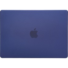 Techmaster MacBook Air M1 A2337 A2179 A1932 Karbon Fiber Görünümlü Kılıf Kapak Koruma