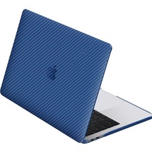 Techmaster MacBook Air M1 A2337 A2179 A1932 Karbon Fiber Görünümlü Kılıf Kapak Koruma