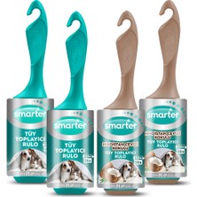 Smarter Tüy Toplayıcı Rulo Karma 4 Lü Set Kedi Köpek (2x 56 Lı + 2x Kokulu )