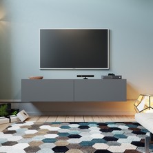 L'occi Concept Delphin 140 cm Kapaklı Tv Ünitesi DLP10-AA Çam-Antrasit