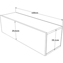L'occi Concept Delphin 100 cm KapaklıTv Ünitesi DLP12-AW Çam-Beyaz