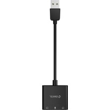 Orico USB 2.0 TRS / TRRS 3.5mm Jack Girişli Harici Ses Kartı Siyah