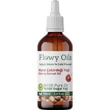 Flowy Oils Vişne Çekirdeği Yağı %100 Doğal Bitkisel Sabit Yağ Cherry Kernel Oil 100 ml