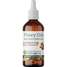 Flowy Oils Acı Badem Yağı %100 Doğal Bitkisel Sabit Yağ Bitter Almond Oil 100 ml