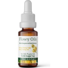 Flowy Oils Ylang Ylang Yağı %100 Doğal Bitkisel Uçucu Yağ 10 ml