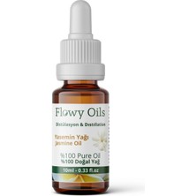 Flowy Oils Yasemin Yağı %100 Doğal Bitkisel Uçucu Yağ Jasmine Oil 10 ml