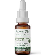 Flowy Oils Misk Adaçayı Yağı %100 Doğal Bitkisel Uçucu Yağ Clary Sage Oil 10 ml