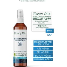 Flowy Oils Saf Magnezyum Yağı %100 Doğal Bitkisel Sprey Masaj Yağı Magnesium Oil 50 ml