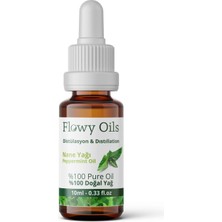 Flowy Oils Nane Yağı %100 Doğal Bitkisel Uçucu Yağ Peppermint Oil 10 ml