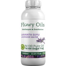 Flowy Oils Lavanta Suyu %100 Tam Saf Doğal Yağlı Distilasyon Hidrosöl Suyu Lavander Hydrosol  1000ML 1 Litre