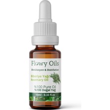 Flowy Oils Biberiye Yağı %100 Doğal Bitkisel Uçucu Yağ Rosemary Oil 10 ml