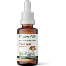 Flowy Oils Argan Yağı %100 Doğal Bitkisel Sabit Yağ Argan Oil 50 ml