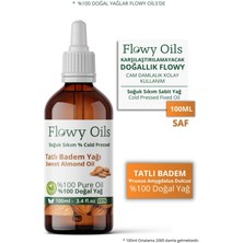 Flowy Oils Tatlı Badem Yağı %100 Doğal Bitkisel Sabit Yağ Sweet Almond Oil 100 ml