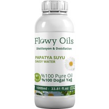 Flowy Oils Papatya Suyu %100 Tam Saf Doğal Yağlı Distilasyon Hidrosöl Suyu Chamomille Hydrosol  1000ML 1 Litre