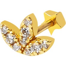 Bilezikci 14 Ayar Altın Tragus Piercing Küpe