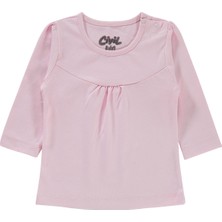 Kujju Civil Baby Kız Bebek Penye Sweatshirt 6-18 Ay Pembe