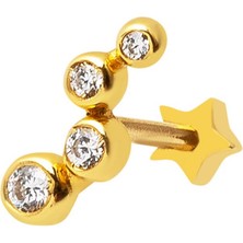 Bilezikci 14 Ayar Altın Piercing Tragus Küpe