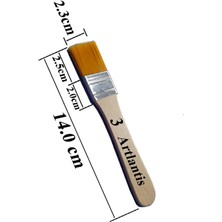 Artlantis Zemin Fırçası 3 Numara Sentetik Ipek Uçlu Kıl Akrilik Guaj Yağlı Boya Fırçası Zemin Fırça No:3 1 Adet