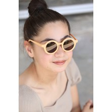 Esrada Melon   Açık Kahverengi Yuvarlak Unisex Çocuk  Kahve Cam Güneş Gözlüğü   38-11-130