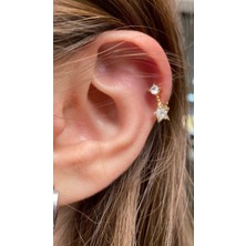 Ares Collection Cerrahi Çelik Tragus Helix Lobe Rook Uyumlu Halka Piercing