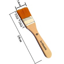 Artlantis Zemin Fırçası 6 Numara Sentetik Ipek Uçlu Kıl Akrilik Guaj Yağlı Boya Fırçası Zemin Fırça No:6 1 Adet