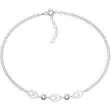 İndigo Takı Oval Astarlı Tek Taşlar Beyaz Gümüş Bileklik