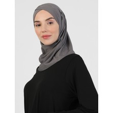Ecardin Hijab Spor Bone - Koyu Gri - Ecardin
