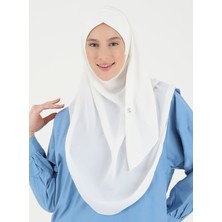 Ecardin Mikro Krep Türban Şal - Krem - Ecardin