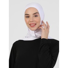 Ecardin Hijab Spor Bone - Beyaz - Ecardin