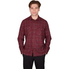 Alpinist Felder Erkek Ekose Outdoor Gömlek Bordo-Lacivert Bordo-Lacivert - M