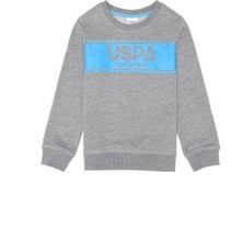U.S. Polo Assn. Erkek Çocuk Gri Melanj Sweatshirt 50253408-VR086