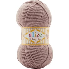 Alize Baby Best El Örgü Ipi Ipliği Yünü Renk Kodu: 142-GÜL Grisi