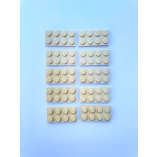 LEGO Orijinal Parçalar - 2 x 4 Tan Plate (10 Adet)